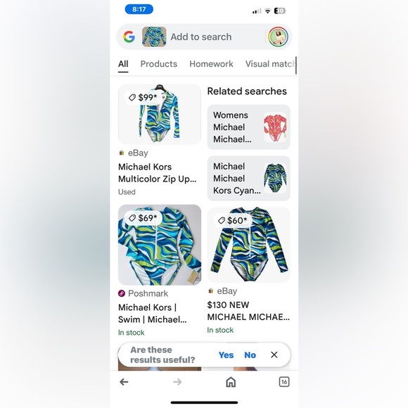 Michael Kors Swimsuit One Piece Board Rash Surf - Picture 3 of 11